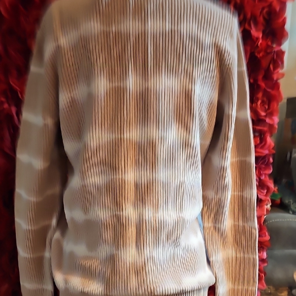 INC Women's Size XL Beige Tie-Dye Sweater - Picture 5 of 5